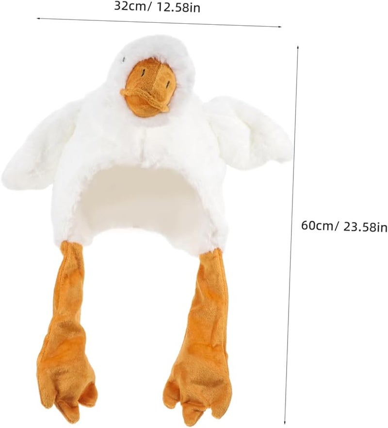 Interactive Goose Plush Headpiece Realistic Soft Prop For Storytelling Photo Shoots - Image 2